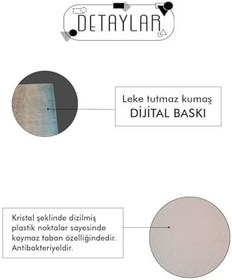 Resim Dijital Baskılı Kaymaz Yıkanabilir Eğitici Gezegen Desenli Çocuk Odası Halısı-d9090 