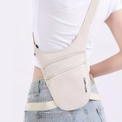 Resim Çalınmaya Karşı Ayarlanabilir Bel Çantası - Seyahat, Yürüyüş ve Bisiklet için Güvenli Crossbody Kemer Çanta, Çoklu Fermuarlı Bölmeler, Haki Renk, 60.96cm-119.38cm Bel Uyumlu, Sağlam Yapı, Çoklu Bölümler 