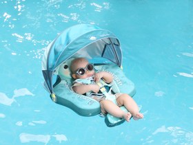Resim Mambobaby Yüzme Simidi - Tri Dino, Emniyetli, Gölgelikli ve Ayak Destekli 