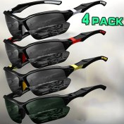 Resim Willowhaven Siyah Beyaz + Siyah Kırmızı + Siyah Sarı + Mavi Yeşil Renk Seçenekli 4 Çift Yarı Çerçevesiz Gözlük Seti 