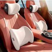Resim Honeybeeshop Pembe Araba Baş Ve Boyun Yastık Seti 1 Baş Yastığı 1 Boyun Yastığı Uzun Yol Konforu Hafif Köpük 