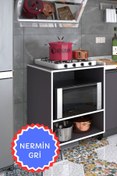 Resim Kenzlife Ocak Dolabı Nermin Gri 85*70*60 Xlarge Hazır Mutfak Klasik Setüstü Ocak Için Sabit Tabla 