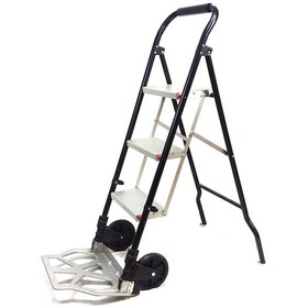 Resim 3 Basamaklı Tekerlekli Merdiven Sandalye ve Taşıma Arabası 80 KG 