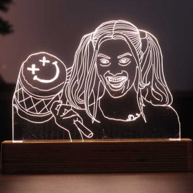 Resim Harley Quinn Figürlü Dekoratif Hediye Led Masa Lambası | BYLAMP 