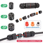 Resim Ağır Hizmet Tipi Dış/İç Mekan Elektrik Konnektörü - Hızlı Bağlantı Terminal Bloğu, Vidalı, Endüstriyel, Konut, Otomotiv, Denizcilik için - 2-Pin, 3-Pin, 5-Pin Kablolarla Uyumlu - Dayanıklı Plastik/Metal Yapı, Otomotiv Kablolama 