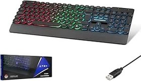 Resim Hadron HDX2604 Türkçe-Q FN Multimedia Gökkuşağı Ledli 1.40mt USB Kablolu Oyuncu Klavyesi - Siyah 