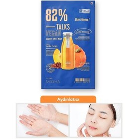 Resim Missha Talks Vegan Squeeze Sheet Mask Bir Görünüm Sunan Vegan Yaprak Maske - Skin Fitness 