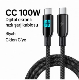 Resim Dijital Göstergeli Typ-c + 38w Şarj Adaptörü Seti 1 
