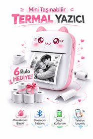 Resim Weskam Mini Taşınabilir Termal Yazıcı Bluetooth Şarjlı Telefona Bağlanan Mürekkepsiz Foto Yazıcı 