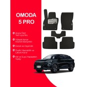 Resim Omoda 5 Pro Uyumlu Hücreli Yüzey Eva Paspas Seti Paspas Takımı Siyah Yüzey 
