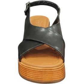 Resim Taşçı Ayakkabı Ventes 7920799Z Kadın 6 cm Dolgu Topuk Yumuşak Iç Pedli Tek Bant Sandalet Ayakkabı 