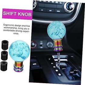 Resim Gatuida 1 Takım Küresel Dişli Kafa Topuzu Kafa Araba Akrilik Topuzu Araba Dişli Kafa Topuzu Topuzu Şeffaf Kafa Topuzu Adaptörü Kristal Kafa Kristal Topuzu Manuel Dişli 