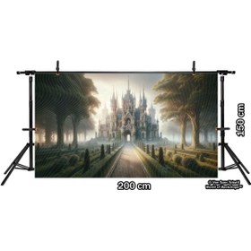 Resim Venspor Gizemli Kale Arkaplan 200x150cm Fon Duvar Örtüsü 