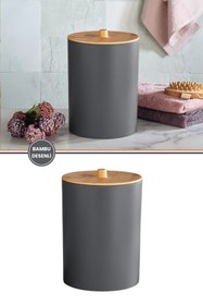 Resim Flosoft Bambu Desenli Mutfak Banyo Çöp Kovası 