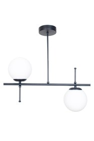 Resim Allians Modern Siyah Metal Çello ve Beyaz Camlı Yemek Masası ile Salon Dekoru 