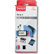 Resim Yues Switch 13 Parça Koruyucu Aksesuar Seti (Silikon Kılıf / Çanta / Ekran Koruyucu) 