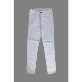 Resim Cix Unisex Çocuk Beyaz Keten Pantolon/ 9-12 Yaş 