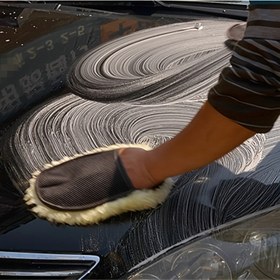 Resim Çift Siyah Peluş Ayı Pati Araba Yıkama Eldivenleri - Araçlar, Motosikletler, Tekneler, Karavanlar için Ergonomik Çizmez Temizleme ve Parlatma Eldivenleri - Dayanıklı Yumuşak Kumaş, Pil Gerektirmez, Araç Bakımı | Ergonomik Eldiven Tasarımı 