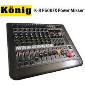 Resim König K-8 P500Fx 8 Kanal Power Mixer 500 Watt 