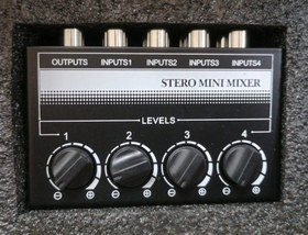 Resim CX400 Mini Stereo 4 kanal pasif mikser 