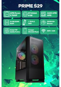 Resim Game Garaj PRIME S29 R5-7500F 16 GB 1 TB SSD RTX5060 Free Dos Oyuncu OEM Paket 