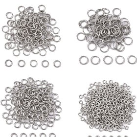 Resim 10g/paket 304 Paslanmaz Çelik Açık Atlama Halkaları, Paslanmaz Çelik Rengi 
