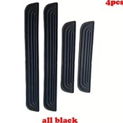 Resim Elmpaly 4 Adet Siyah Kapı Eşiği Koruyucu Panel Anti Çizilme Dış Aksesuar 