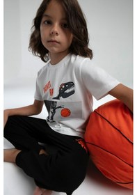 Resim Rolypoly Erkek Çocuk Beyaz Pijama Takımı 5274-47527 Beyaz 