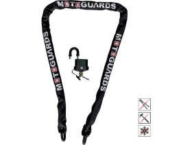 Resim Motoguards Strong Grade 10 Kesilmez Motosiklet Zinciri + Yale Y-220B-51-118-1 Marin Pvc Kaplama Asma Kilit 