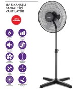 Resim İnova MELTEM 16" 5 Kanatlı Sanayi Tipi Vantilatör 