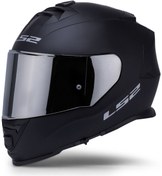 Resim LS2 Storm 2 Mat Siyah Full Face Motosiklet Kaskı Gri Camlı 