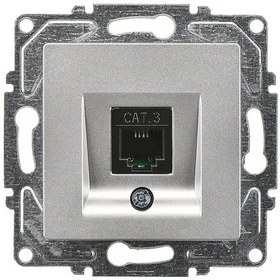 Resim Günsan Eqona Gümüş Nümeris Telefon Prizi (Cat3)Mekanizma 