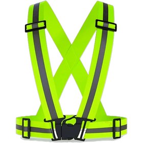 Resim gtem Yüksek Görünümlü Reflektörlü Pratik Şerit Ikaz Yeleği Düz 