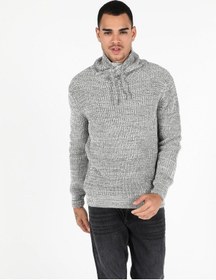 Resim Colin's Slim Fit Sal Yaka Erkek Gri Melanj Kazak CL1045883_Q1.V1_MGA 