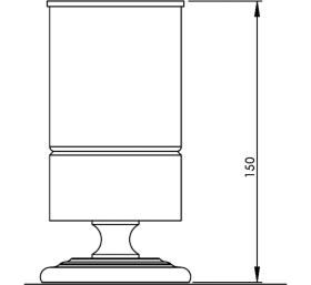 Resim Eca Serel Luna Pamukluk Fırçalık Organizer Kapaklı Gold Altın 
