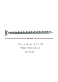 Resim Adilon Sunta Vidası 3.5 x 050 20'Li 
