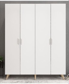 Resim Sedef Portmanto Vestiyer -Meşe Beyaz -140 cm 