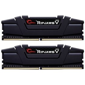 Resim GSKILL RipjawsV Siyah DDR4-4000Mhz CL18 32GB (2X16GB) DUAL (18-22-22-42) 1.40V (F4-4000C18D-32GVK) 