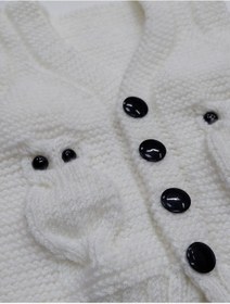 Resim Gümüş Düğme Baykuşlu Model Bebek Yelek Anti Pilling Bambu 
