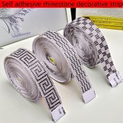 Resim 1 Yarda 2cm Genişlikte Kendinden Yapışkanlı Taşlı Şerit, DIY El İşleri, Araba Telefonu, Giysi, Ayakkabı ve Şapka Aksesuarları için Simli Etiketler, Hobiler Teması, Düz Renk Plastik Malzeme, Tatil ve Düğün Süslemeleri, Ev ve Mağaza Dekorasyonları 