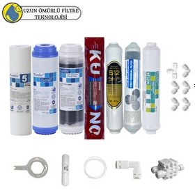 Resim Pemax Water Solutions Purefer Açık Kasa Çift Karbon Sertifikalı 7'li B12Alkali-Orijinal LgKuno Mebran Şeffaf 4'lü Mineral 