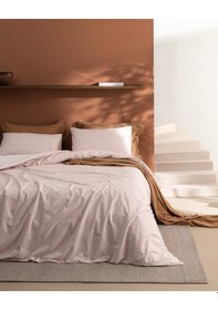 Resim Madame Coco Alida King Size %100 Pamuk Ranforce Baskılı Nevresim Takımı - Pudra 8684427294062 Pudra 