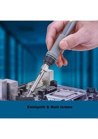 Resim Dailytech 60W Ayarlanabilir Elektrikli Havya Kiti Full Lehim Seti 