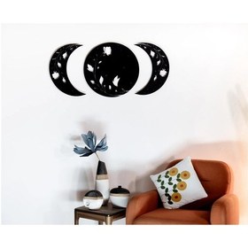 Resim Üçlü Ay Metal Duvar Tablosu Uzay Temalı Duvar Dekoru 