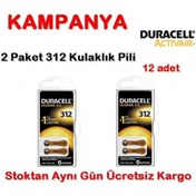 Resim Duracell 312 Numara Pil Kulak İçi Işitme Cihazı Pili 2 Paket-Topl 