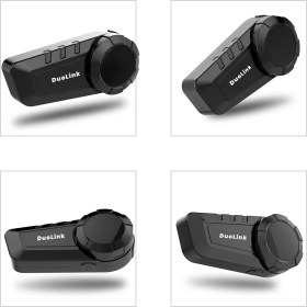 Resim DuoLink X06 Pro İnterkom Bluetooth 6 Kişi Grup Motosiklet Kulaklık Müzik Paylaşımı Kask Intercom Sesli Yanıt 