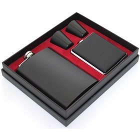 Resim Paslanmaz Çelik 2 Shot Bardak Sigara Tabakalı Matara Seti 