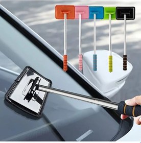 Resim Besthome1 Araç Camı Temizleme Aracı Yeşil Sökülebilir Sap Mikrofiber Bez Otomobil Aksesuarı 