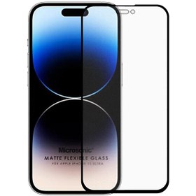 Resim Apple Iphone 15 Pro Max Seramik Matte Flexible Ekran Koruyucu Siyah 