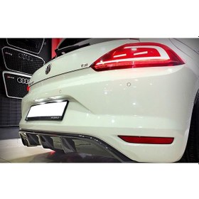 Resim Vw Scirocco Mk1.5 Difüzör Parlak Siyah Sol Çiftli 2014 2015 2016 2017 Arka-bodykit-ek-karlık 